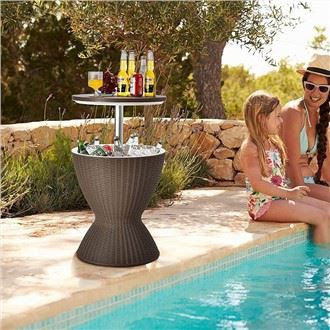 Vanjski Cool Bar stol, Rattan Style Patio 8 Galona hladnjak za pivo i vino
